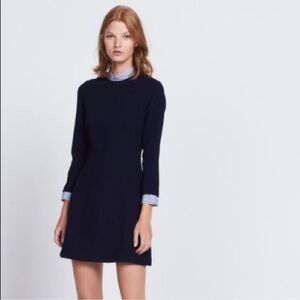 Sandro gigi marine high collar mini dress